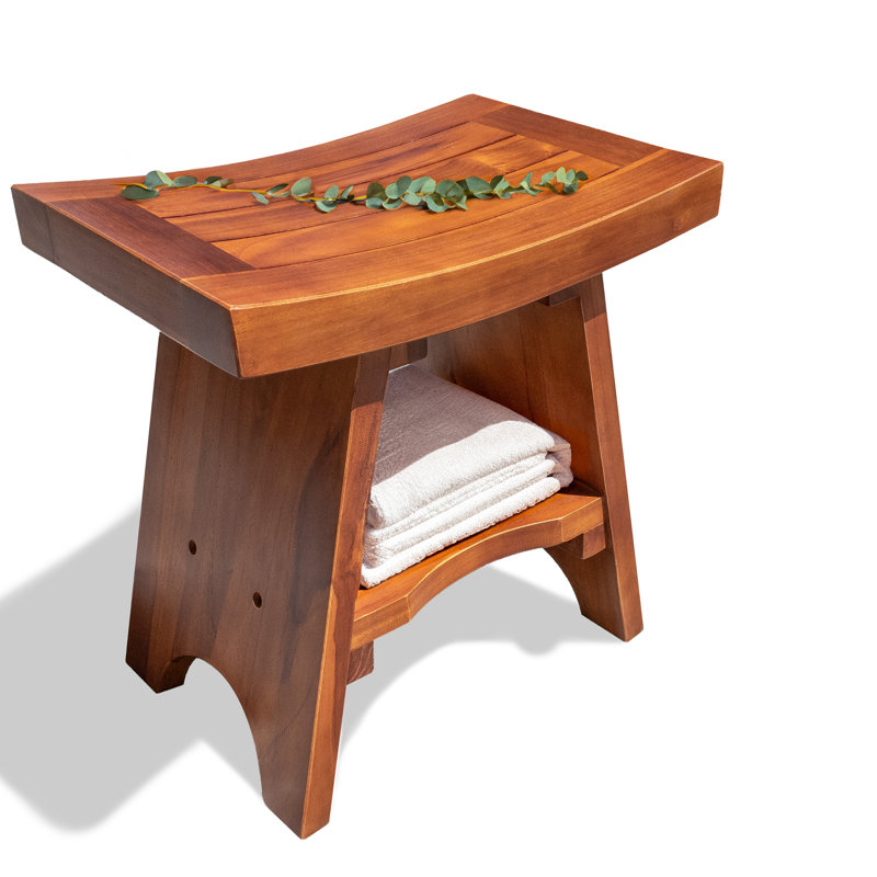 Wildon Home® 18'' W Teak Shower Bench | Wayfair